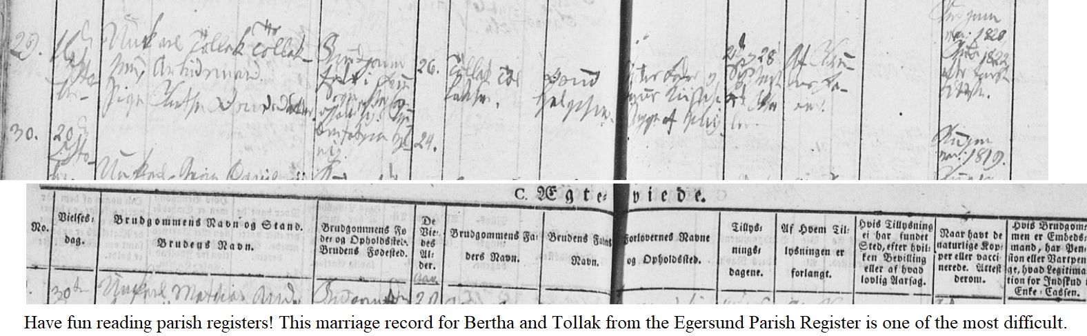 Illegible Marriage Record